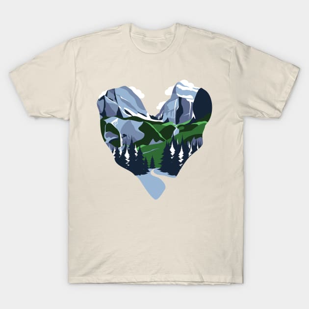 Mountain Heart T-Shirt by Nathan Watkins Design